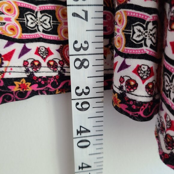 Cato A-line Midi Skirt 14/16W Jersey Boho Multicolor Casual Red Pink Pull On - Picture 8 of 9